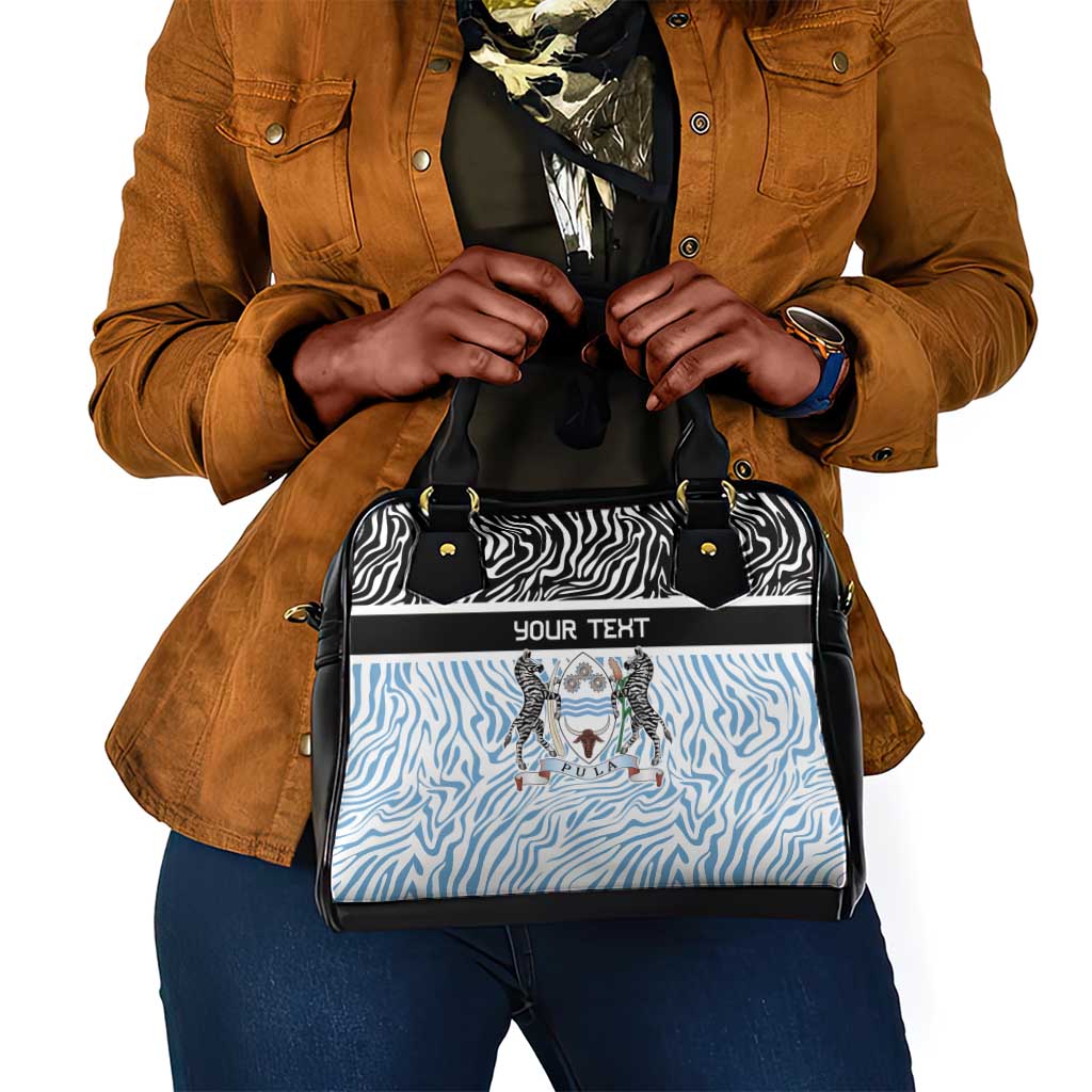 Botswana Personalized Shoulder Handbag African Zebra Skins Pattern - African Pride