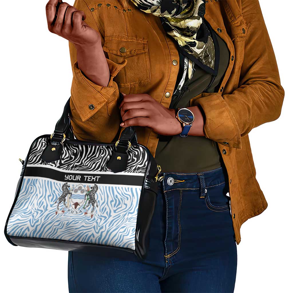 Botswana Personalized Shoulder Handbag African Zebra Skins Pattern - African Pride