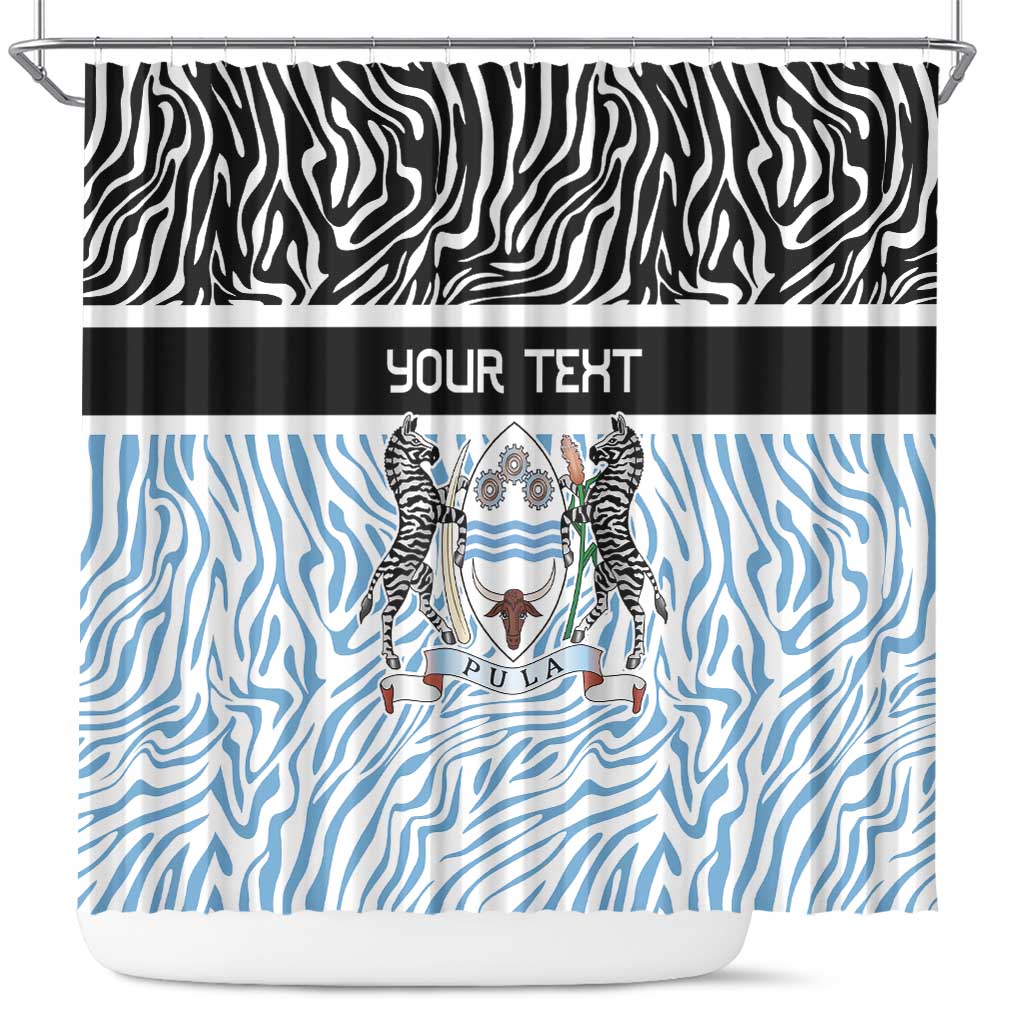 Botswana Personalized Shower Curtain African Zebra Skins Pattern - African Pride