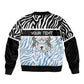 Botswana Personalized Sleeve Zip Bomber Jacket African Zebra Skins Pattern - African Pride