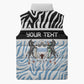 Botswana Personalized Sleeveless Puffer Jacket African Zebra Skins Pattern