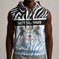 Botswana Personalized Sleeveless Zip Hoodie African Zebra Skins Pattern - African Pride