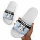 Botswana Personalized Slide Sandals African Zebra Skins Pattern