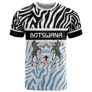 Botswana Personalized T shirt African Zebra Skins Pattern - African Pride