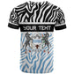 Botswana Personalized T shirt African Zebra Skins Pattern - African Pride