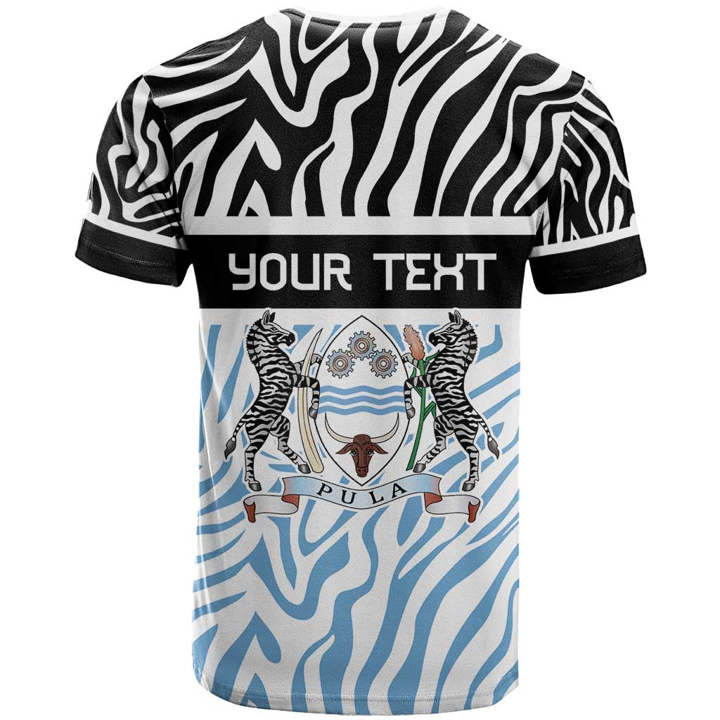 Botswana Personalized T shirt African Zebra Skins Pattern - African Pride