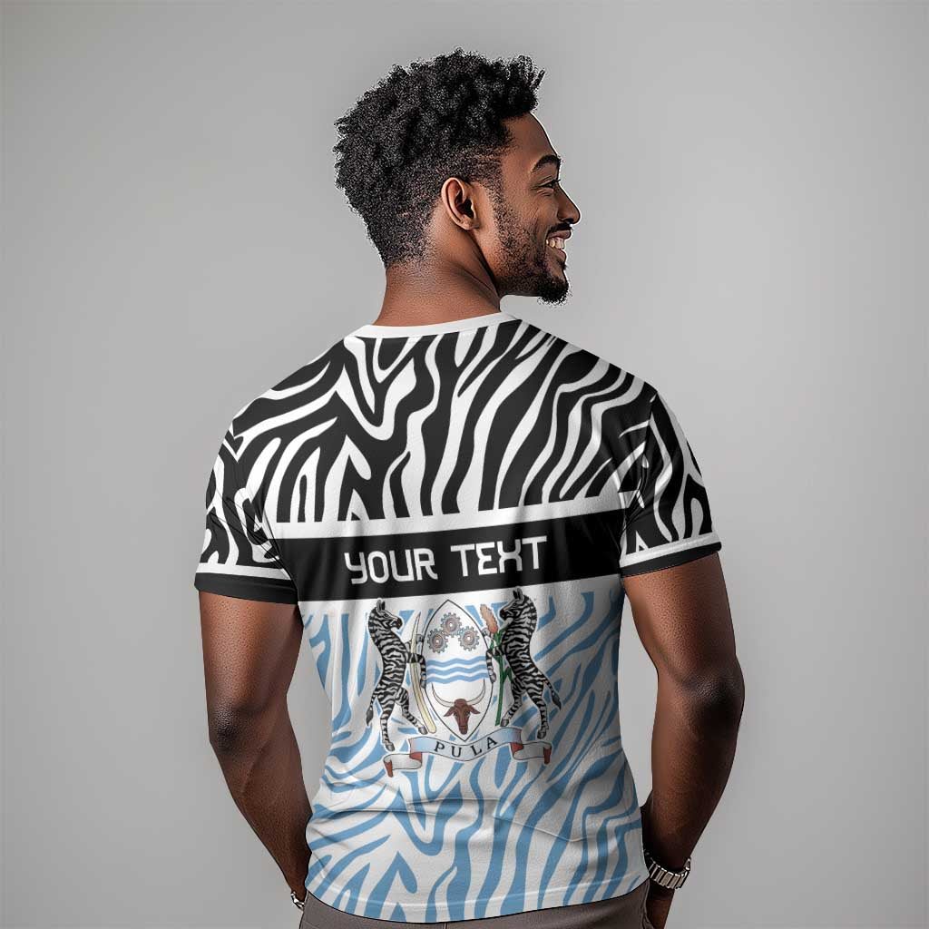 Botswana Personalized T shirt African Zebra Skins Pattern - African Pride