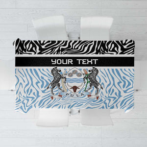 Botswana Personalized Tablecloth African Zebra Skins Pattern - African Pride