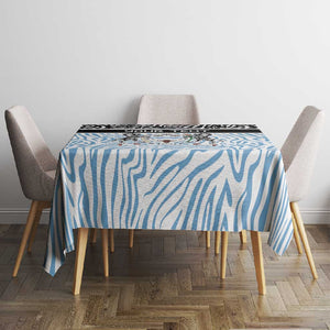 Botswana Personalized Tablecloth African Zebra Skins Pattern - African Pride