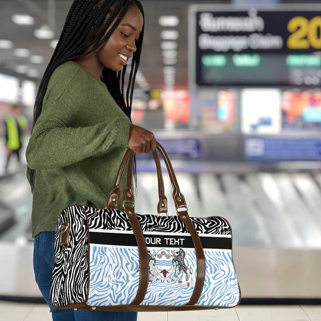 Botswana Personalized Travel Bag African Zebra Skins Pattern