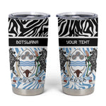 Botswana Personalized Tumbler Cup African Zebra Skins Pattern - African Pride