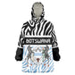 Botswana Personalized Wearable Blanket Hoodie African Zebra Skins Pattern - African Pride