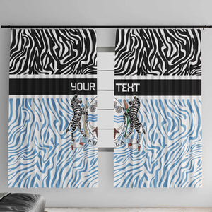 Botswana Personalized Window Curtain African Zebra Skins Pattern - African Pride