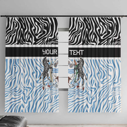Botswana Personalized Window Curtain African Zebra Skins Pattern - African Pride