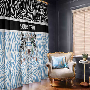 Botswana Personalized Window Curtain African Zebra Skins Pattern - African Pride