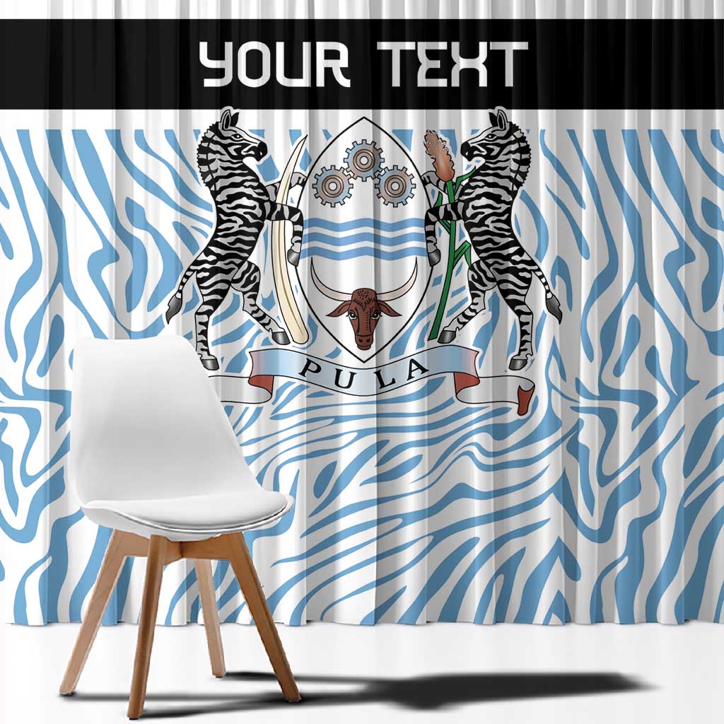 Botswana Personalized Window Curtain African Zebra Skins Pattern - African Pride
