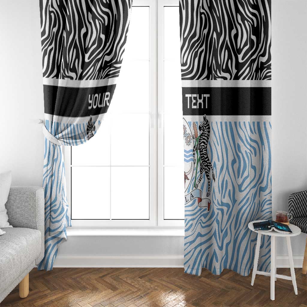 Botswana Personalized Window Curtain African Zebra Skins Pattern - African Pride