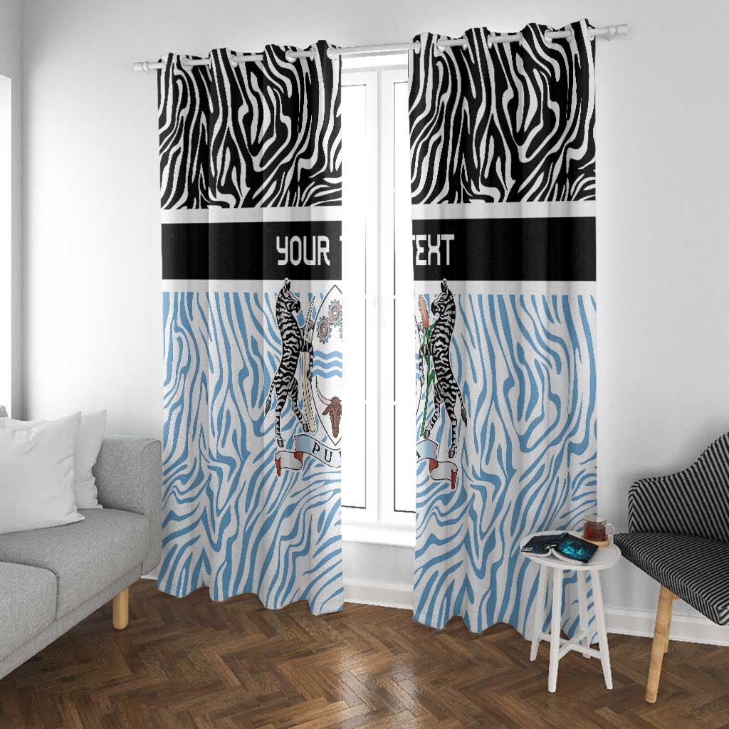 Botswana Personalized Window Curtain African Zebra Skins Pattern - African Pride