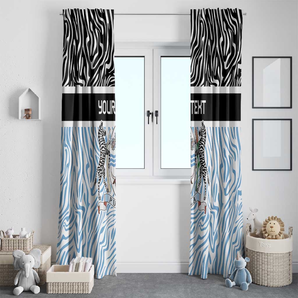 Botswana Personalized Window Curtain African Zebra Skins Pattern - African Pride