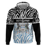 Botswana Personalized Zip Hoodie African Zebra Skins Pattern - African Pride