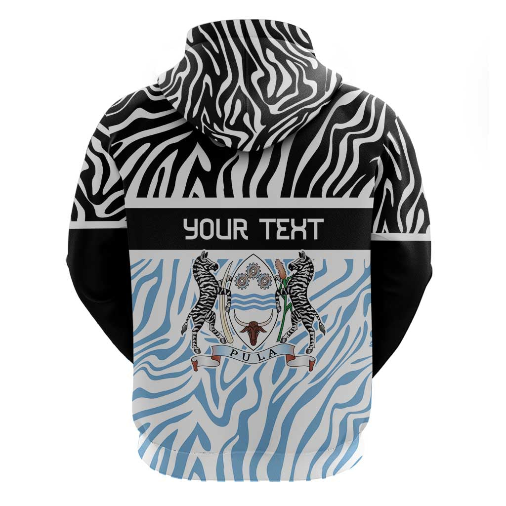 Botswana Personalized Zip Hoodie African Zebra Skins Pattern - African Pride