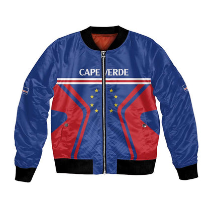 Custom Cape Verde Football Spirit Bomber Jacket Est 1979 - African Pride