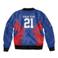 Custom Cape Verde Football Spirit Bomber Jacket Est 1979 - African Pride