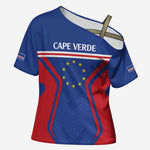 Custom Cape Verde Football Spirit Cross Shoulder Shirt Est 1979