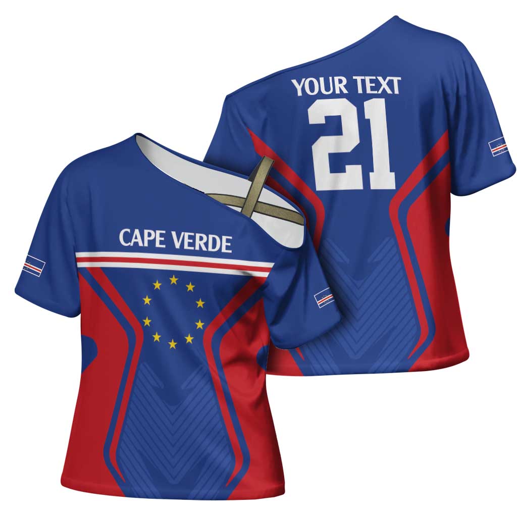 Custom Cape Verde Football Spirit Cross Shoulder Shirt Est 1979