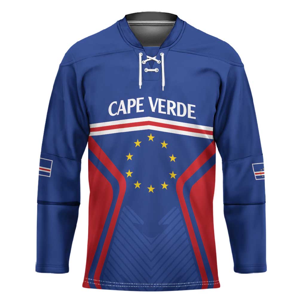 Custom Cape Verde Football Spirit Hockey Jersey Est 1979