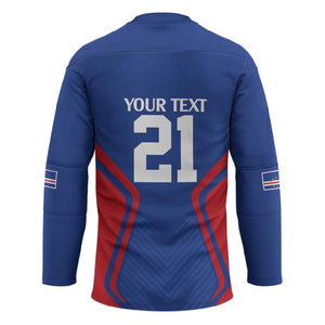 Custom Cape Verde Football Spirit Hockey Jersey Est 1979