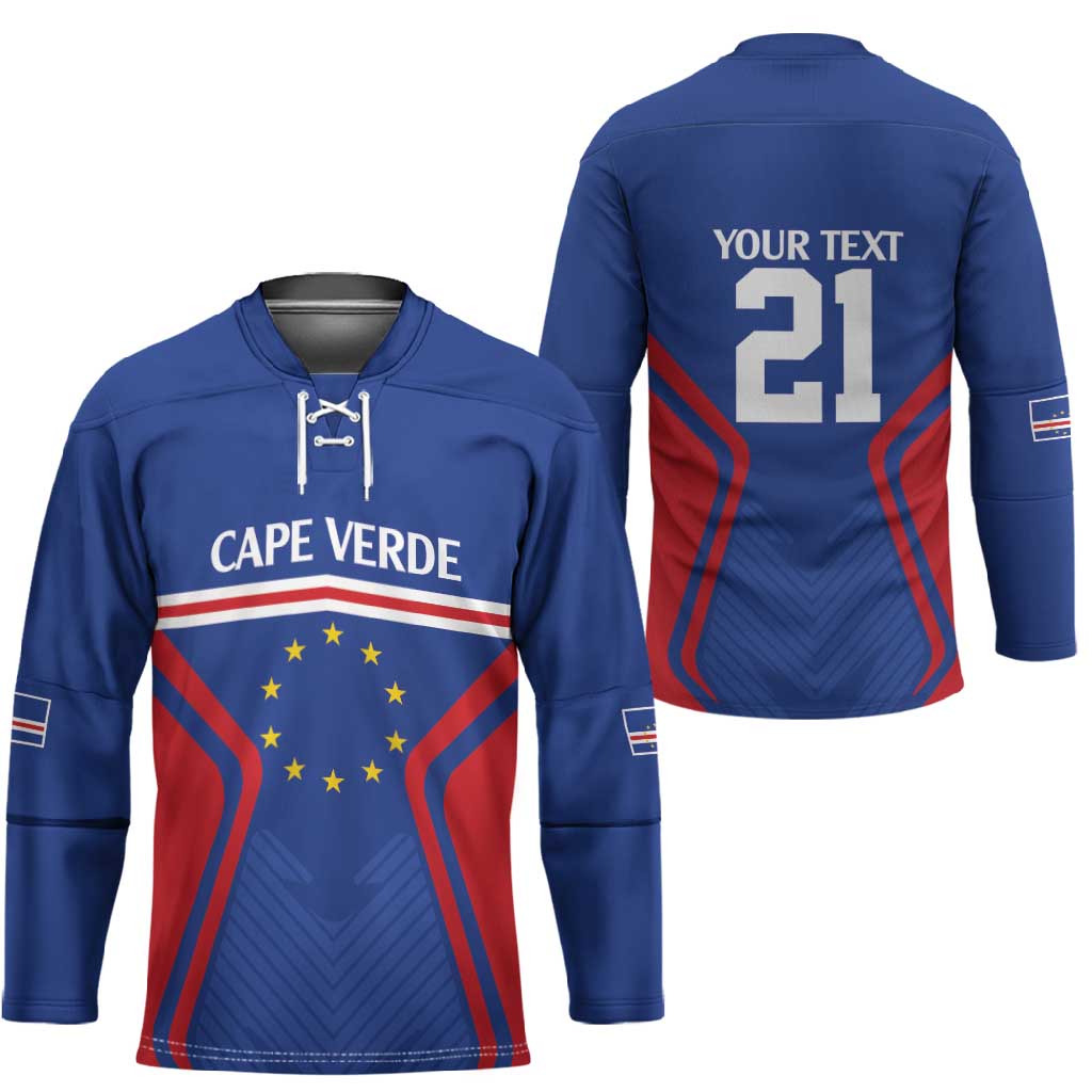 Custom Cape Verde Football Spirit Hockey Jersey Est 1979