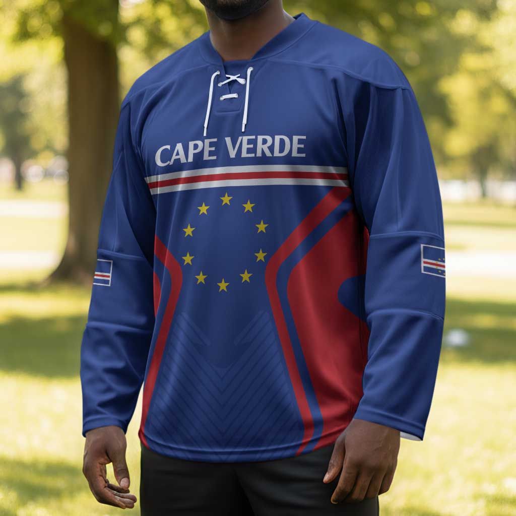Custom Cape Verde Football Spirit Hockey Jersey Est 1979