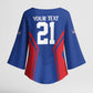 Custom Cape Verde Football Spirit Kimono Sleeve Blouse Est 1979