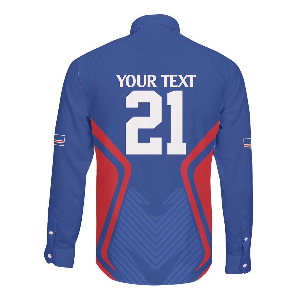 Custom Cape Verde Football Spirit Long Sleeve Button Shirt Est 1979 - African Pride