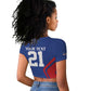 Custom Cape Verde Football Spirit Raglan Cropped T shirt Est 1979 - African Pride
