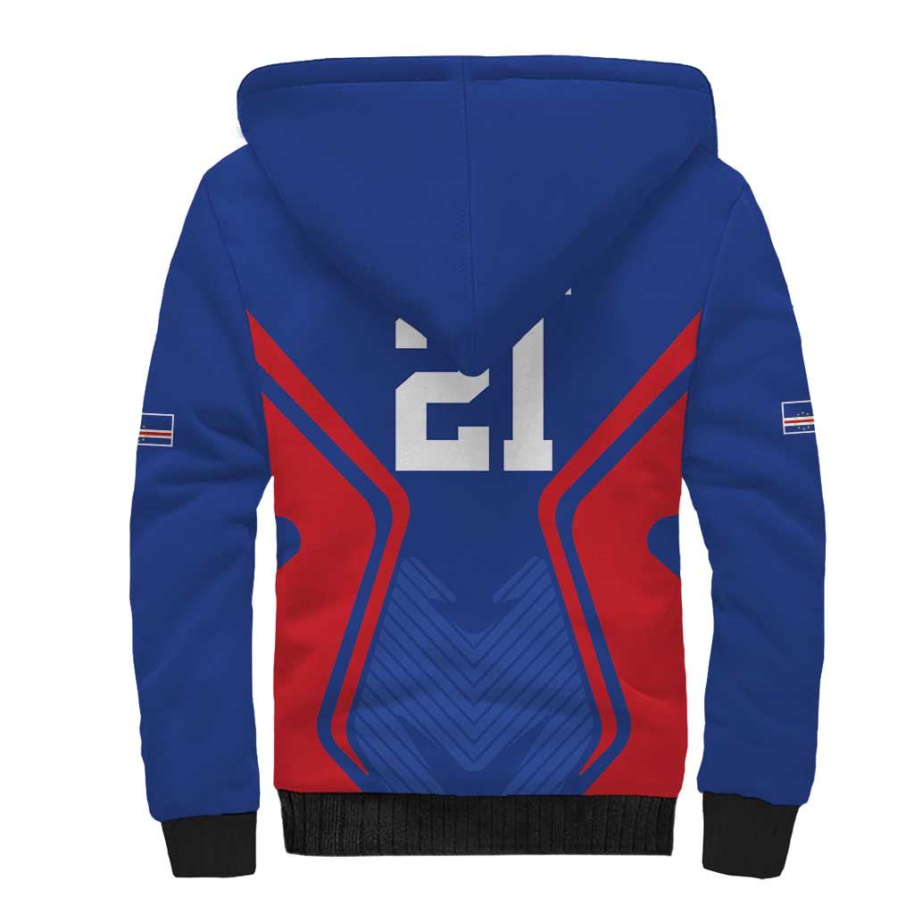 Custom Cape Verde Football Spirit Sherpa Hoodie Est 1979 - African Pride
