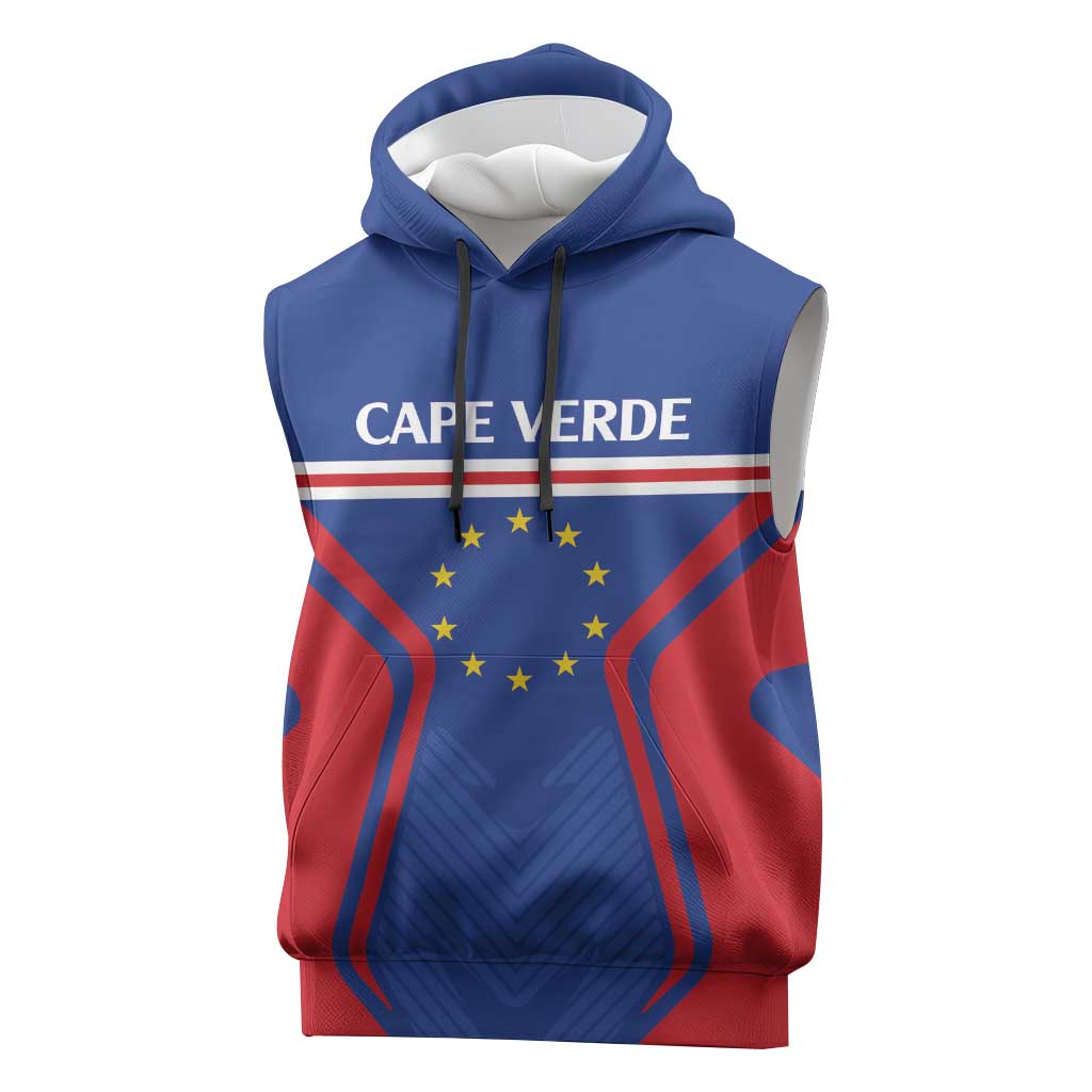 Custom Cape Verde Football Spirit Sleeveless Hoodie Est 1979 - African Pride