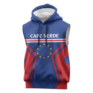 Custom Cape Verde Football Spirit Sleeveless Hoodie Est 1979 - African Pride