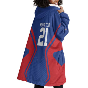Custom Cape Verde Football Spirit Wearable Blanket Hoodie Est 1979 - African Pride