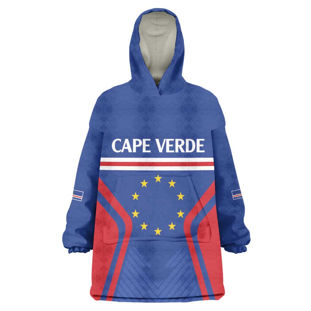 Custom Cape Verde Football Spirit Wearable Blanket Hoodie Est 1979 - African Pride