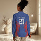 Custom Cape Verde Football Spirit Women Casual Shirt Est 1979 - African Pride