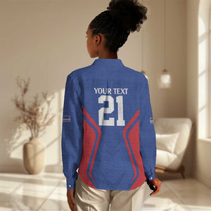 Custom Cape Verde Football Spirit Women Casual Shirt Est 1979 - African Pride