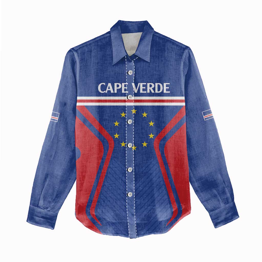 Custom Cape Verde Football Spirit Women Casual Shirt Est 1979 - African Pride