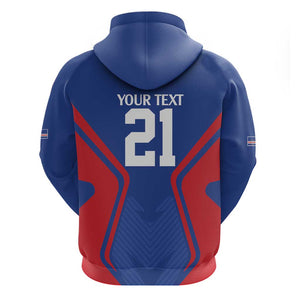 Custom Cape Verde Football Spirit Zip Hoodie Est 1979 - African Pride