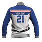 Custom Cape Verde Pride Baseball Jacket Blue Sharks Rising - African Pride