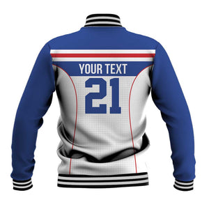 Custom Cape Verde Pride Baseball Jacket Blue Sharks Rising - African Pride