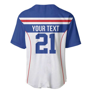 Custom Cape Verde Pride Baseball Jersey Blue Sharks Rising - African Pride