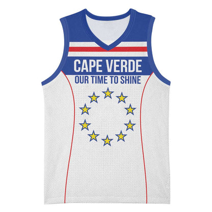 Custom Cape Verde Pride Basketball Jersey Blue Sharks Rising - African Pride