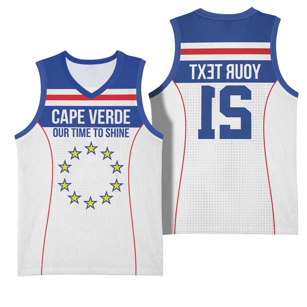 Custom Cape Verde Pride Basketball Jersey Blue Sharks Rising - African Pride